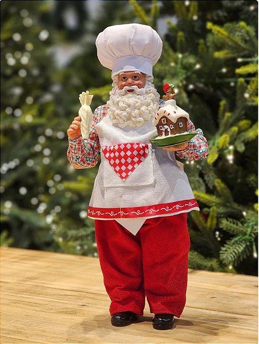 PAPAI NOEL NOEL CONFEITEIRO - COLECIONÁVEL - 29CM
