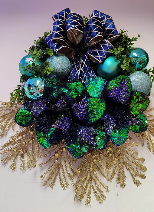 GUIRLANDA NATALINA AZUL 40CM