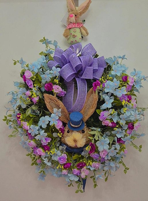Guirlanda Páscoa cor Lilás com Azul 50×50