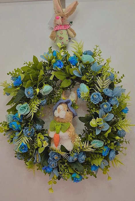 Guirlanda Páscoa Azul claro 50×50