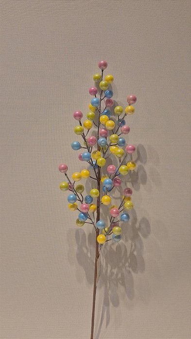 Galho Decorativo de Páscoa Colorido 58cm