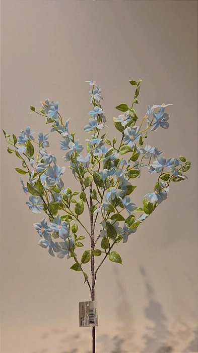 Galho Decorativo de Páscoa Flor azul claro 1m