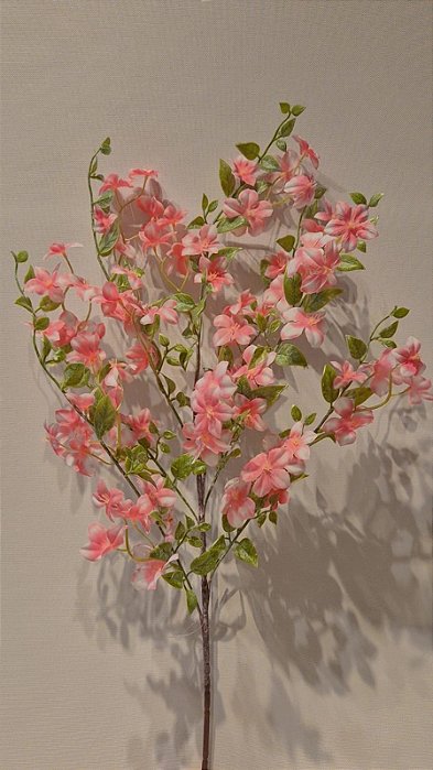 Galho Decorativo de Páscoa Flor Rosa 1m