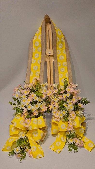 Escapulario de Páscoa p/ Porta 1.90m Amarelo e Rosa