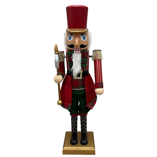 Quebra Nozes de Plastico Vermelho e Xadrez 80cm