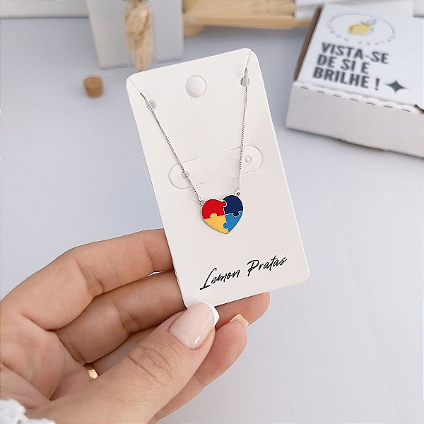 Colar Coração Autismo