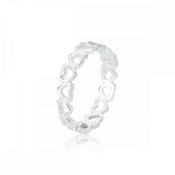 Anel Corações Vazados