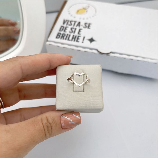 Anel Coração Vazado
