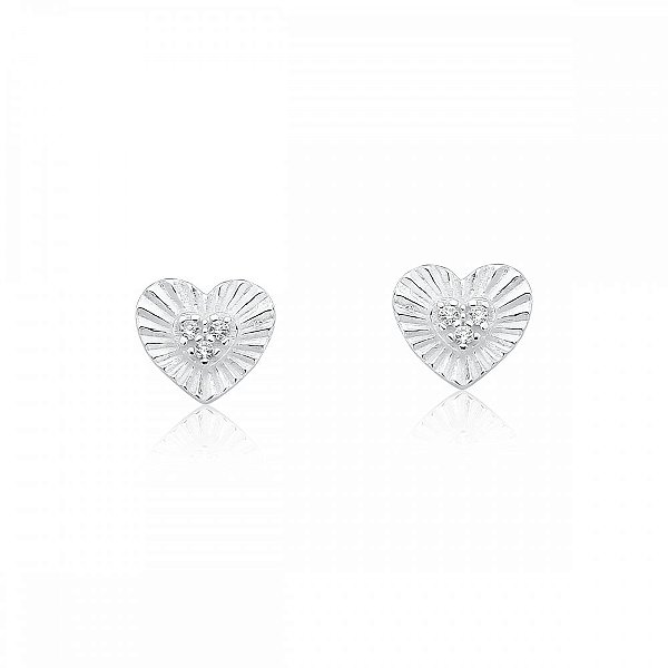 Brinco Coração Cravejado