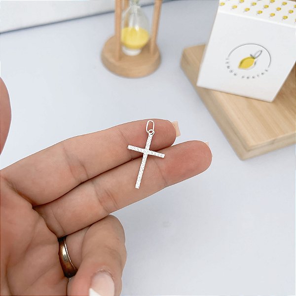 Pingente Cruz Cravejada