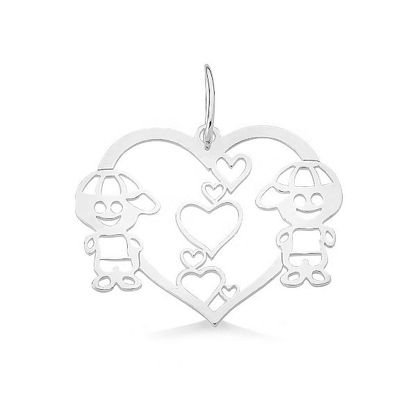 Pingente Coração meninos