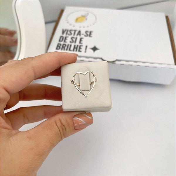 Anel Coração vazado
