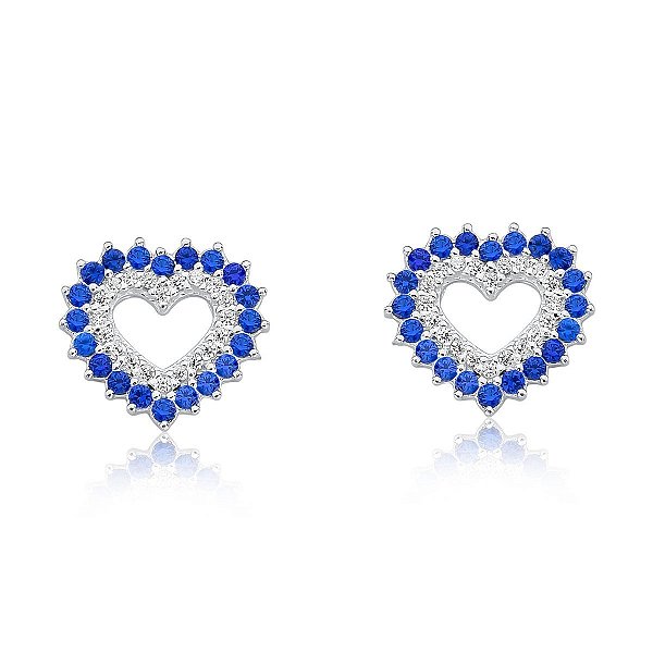 Brinco Coração Cravejado