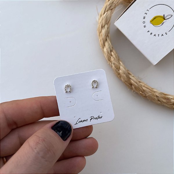 Brinco Ferradura Cravejada