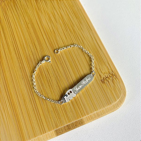 Pulseira Chapa Trem Personalizada