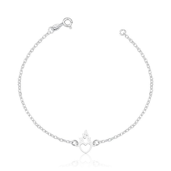 Pulseira Coração Fogo