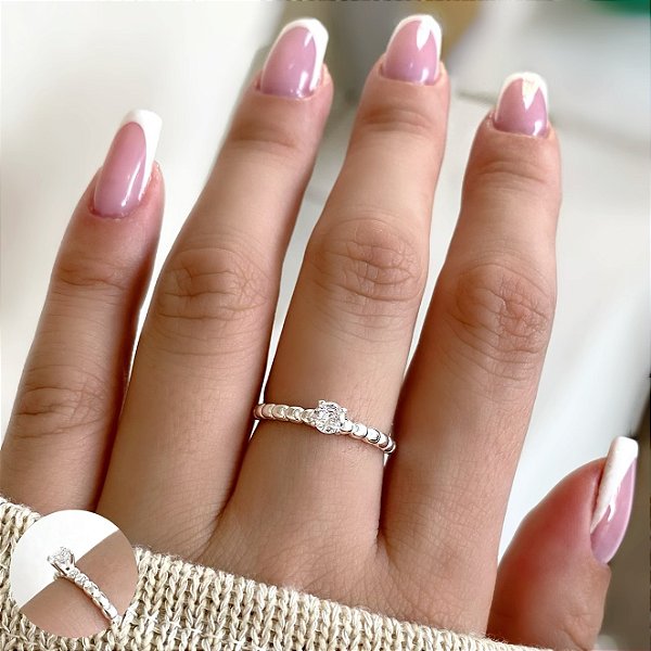 Anel Solitário Trabalhado