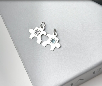 Pingente Duplo Quebra Cabeça