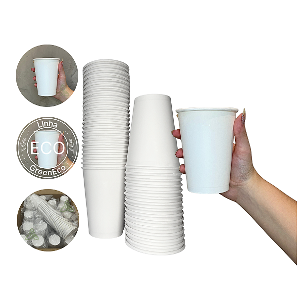 Copo Papel Biodegradável 400ml 100un