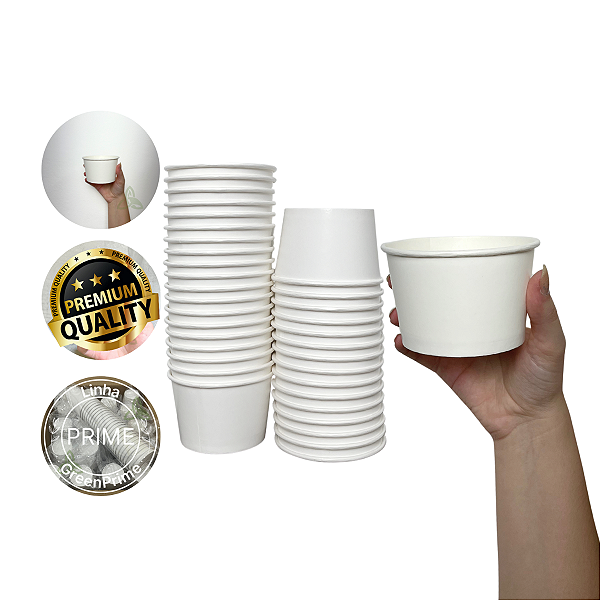 Pote Papel 280ml Biodegradável Descartável 90un