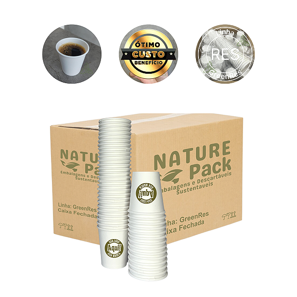 CX Copo Papel Descartável 60ml PERSONALIZADO 3000un