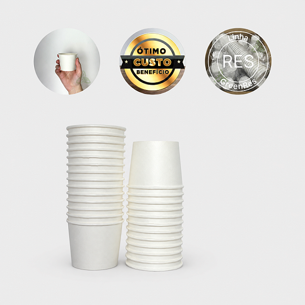 Pote Papel 100ml GreenRes Biodegradável Descartável - 80un