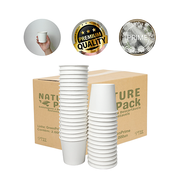 Pote Papel Branco 160ml Caixa 1500un