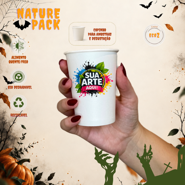 Copo de Papel 200ml - Personalizado Nature Pack para Café e Degustação – EcoZ