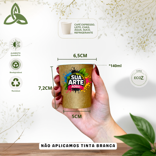 Copo de Papel 140ml - Personalizado Nature Pack para Café e Degustação – EcoZ