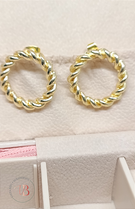 Brinco Argola Trançada