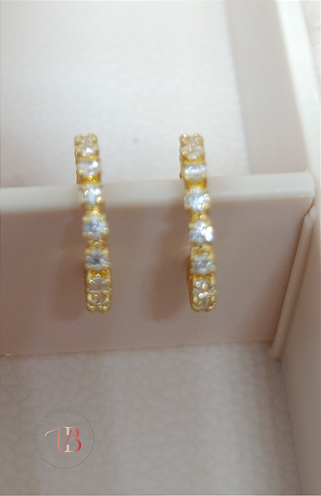 Brinco Argola Cravejada