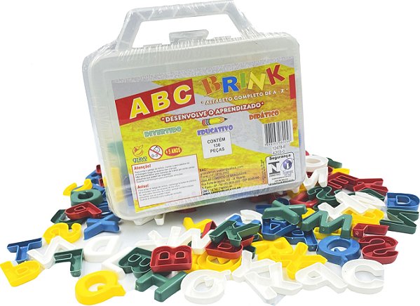 LETRAS DO ALFABETO ABC BRINK MALETA 130 PECAS