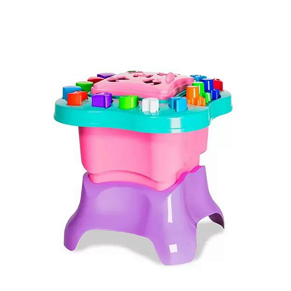 BABY LAND MESINHA DE ATIVIDADES ROSA CAIXA INDIVIDUAL