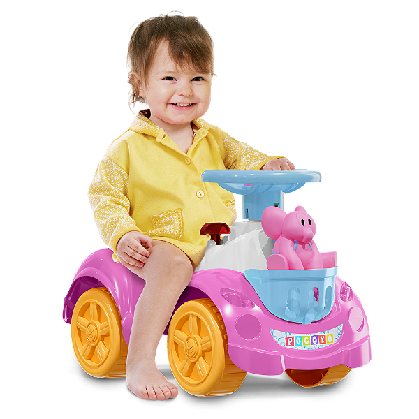 Carrinho Andador Infantil Totokinha Menina com Boneca Elly Rosa