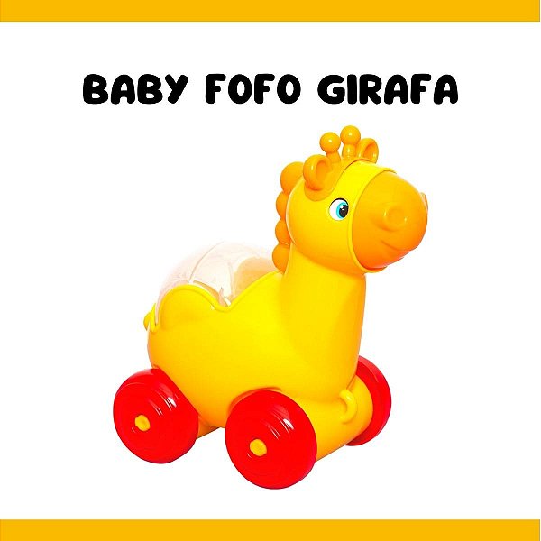 Brinquedo Chocalho Baby Fofo Girafa Didatico