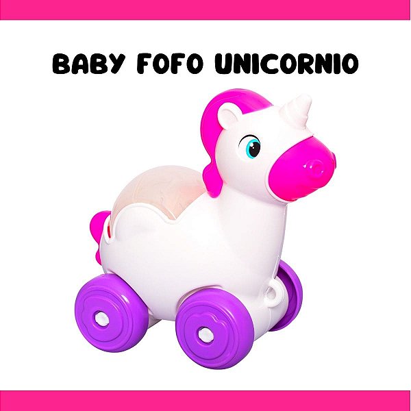 Brinquedo Chocalho Baby Fofo Unicornio Didatico