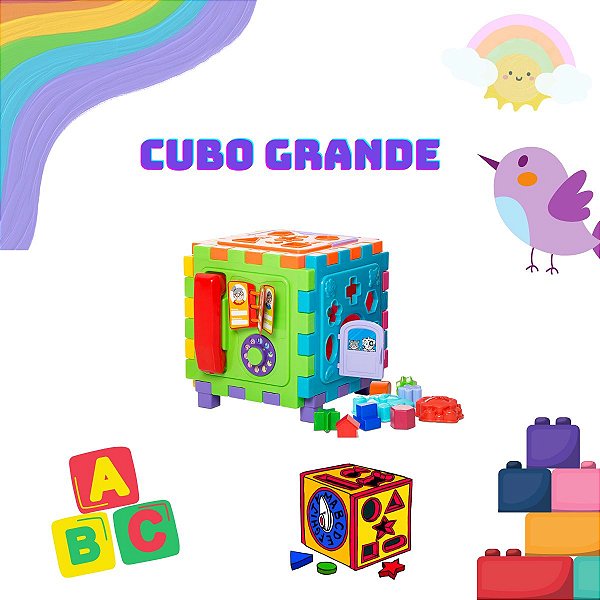 Cubo Didático Grande Educativo Brinquedo Legal
