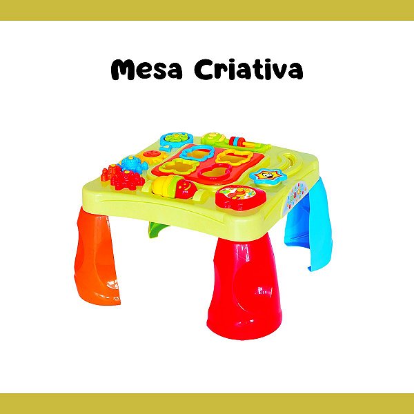 Mesa Criativa Didática Bebê Infantil Interativa Mesinha Som