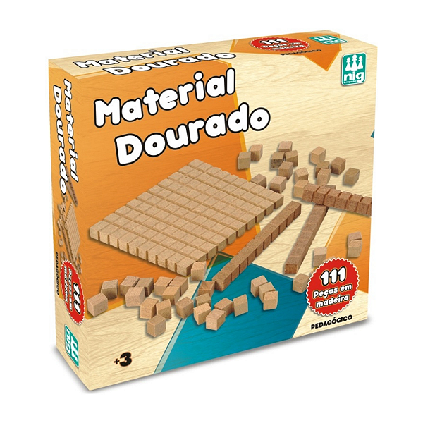Material Dourado Pedagogico 111 Pçs Aprendizagem Divertida de Matemática