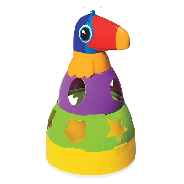 Brinquedo Educativo Didático Tucano Encaixar Empilhar Bebê Criança