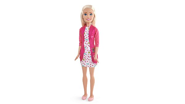Barbie Large Doll Veterinária Estetoscópio, Mamadeira Mágica