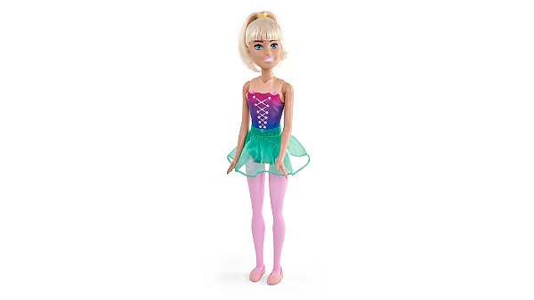 Barbie Large Doll Bailarina Acessórios Sapatilhas, Bolsinha