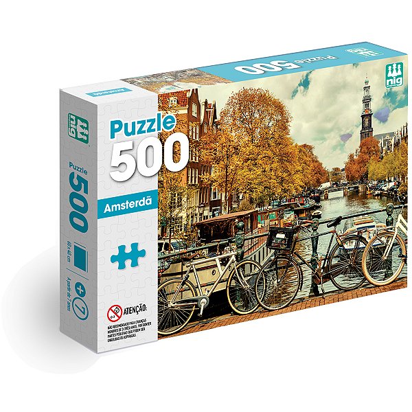 Puzzle Amsterdã 500 Peças: Desafie Sua Mente e Crie Arte