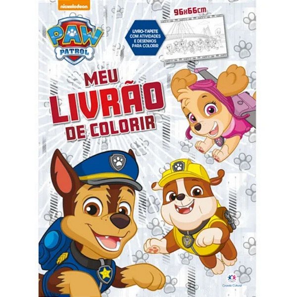 Livro Infantil Colorir Patrulha Canina Imaginação Criança