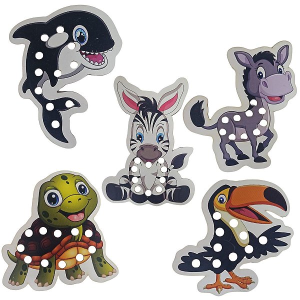 Jogo Educativo Alinhavos Divertidos Sortido 5 Criança Bebe