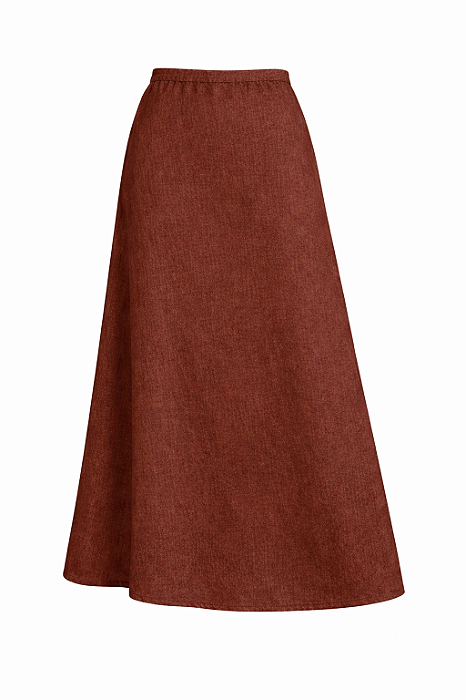 Saia Midi Stella Elegante com Caimento Leve