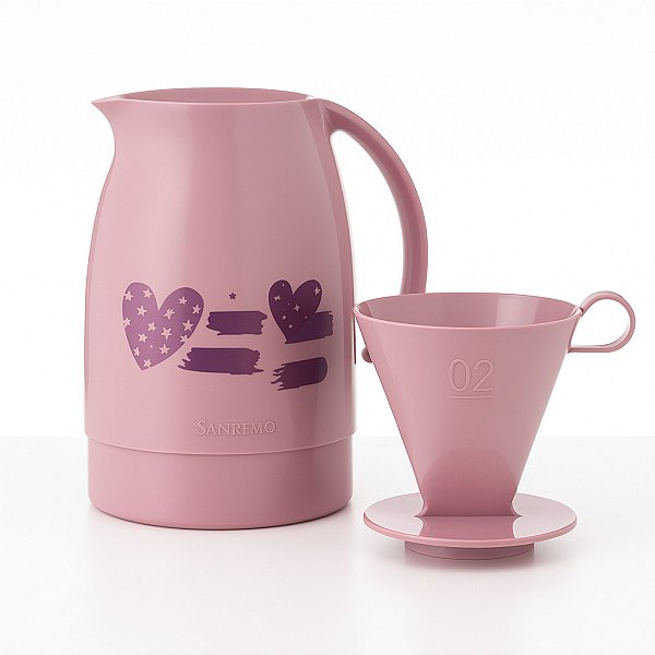 Garrafa Térmica Café 700ml Bule Suporte Porta Filtro 102