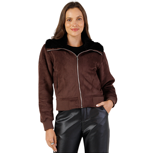 Jaqueta Aviador de Camurça c/ Forro Peluciado