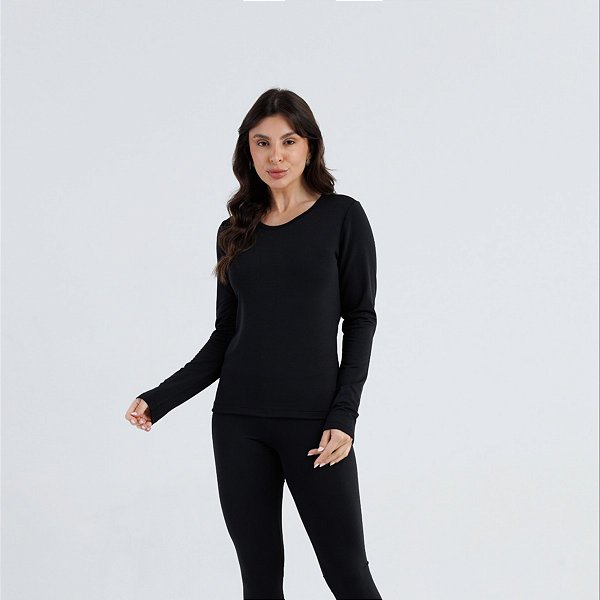 Blusa Térmica Feminina Manga Longa Proteção Uv