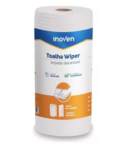 Pano Wiper Branco Inoven TW2840 - 28cm x 40cm - 88 unidades